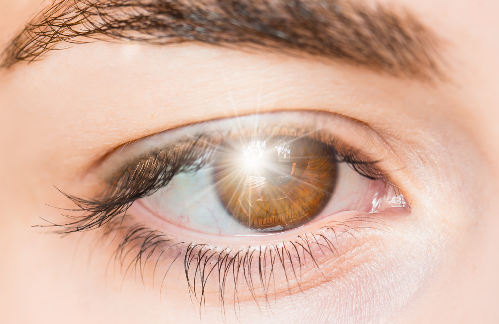 Flashing Lights in Eye